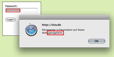 Passwort sichtbar - Bookmarklet